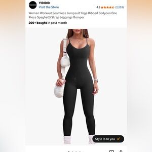 Women Workout Seamless Jumpsuit Yoga Ribbed Bodycon